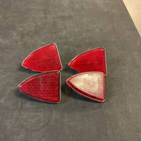 Lucas 57111 Triangle Tail Light Reflectors Red Vintage
