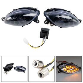Madhornets Ts-047-clear Front Turn Signals Blinker Light Clear For 1999-2007 Suzuki Hayabusa 1300 Yu