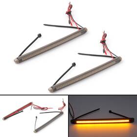 Madhornets Ts-135-smoke 43mm-46mm Fork Led Turn Signal Strip Amber Light Kit For Flht Victory Honda Cn