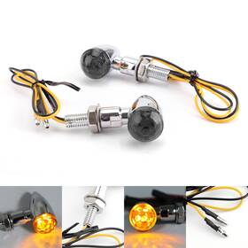 Madhornets Ts-141-chromes Universal Metal Led Mini Bullet Spherical Lens Turn Signal Indicators Light Chrs