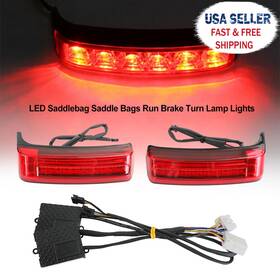 Madhornets Ts-210-red Led Saddlebag Saddle Bags Run Brake Turn Lamp Lights For Touring 1996-2013 Ue