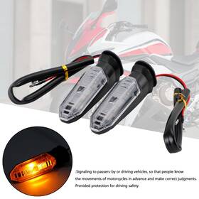 Madhornets Ts-222-clear Led Turn Signal Lights Indicator For Honda Crf250 Cb500 Cb650f Ctx700 Clear Yu