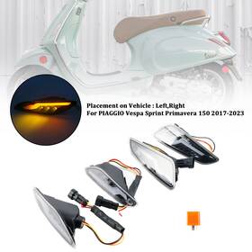 Madhornets Ts-238-clear Led Turn Signal Lamp Indicator Light For Sprint Primavera 150 2017-2023 Clear Us