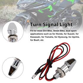 Madhornets Ts-248-chr 12v Led Turn Signal Indicator Light 8mm Universal Motorcycle For Yamaha Chrome