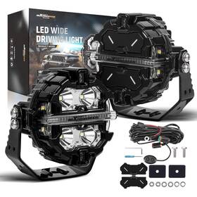 Maxpeedingrods 3b42po 160w Led Work Light Pods Spot Flood Combo Ip68 For Truck Jeep Suv Atv Marine 4x4