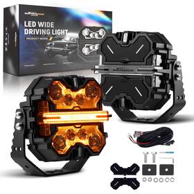 Maxpeedingrods 9efldt 7 Inch Led Light Pods 332w Crosshair Series Rgb Drl For Suv 4x4 Marine Boat 12v Ip68