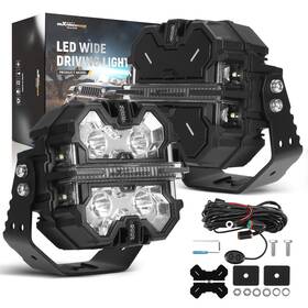 Maxpeedingrods 9ouwir 5 Inch Led Driving Lights 178w White Amber Drl Off Road Pod For Pickup