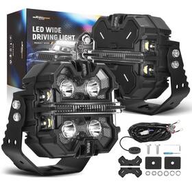 Maxpeedingrods Lzfi19 Crosshair Led Light Pods Rgb Drl Amber White For Off Road Atv Utv Suv Marine
