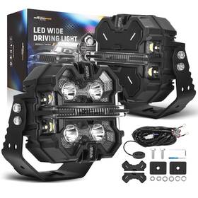 Maxpeedingrods Okwd4m 5 Inch Led Work Driving Light Ip68 Spot Beam Side Shooter For 4wd Suv Atv Marine 12v