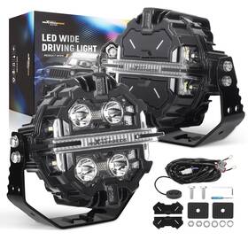 Maxpeedingrods Tgpc2i Led Light Pods With Rgb Background White Amber Drl For Suv Atv Utv Marine 12v