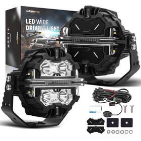 Maxpeedingrods Vb36kr Dual Color Led Pod Lights White Amber Drl For Off Road Truck Utv 4x4 Equipment