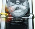 Mbw 49 Mm Turn Chrome Signal Harley Davison Rod Amber Led Wrap V