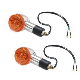 Menbager 329194 2x Chrome Motorcycle Turn Signal Blinker Indicator Light For Honda Suzuki Yamaha