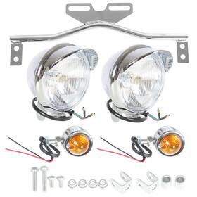 Menbager 818824 Driving Spot Fog Light Bar With Bracket Turn Signal Fit For Honda Motorcycle Us