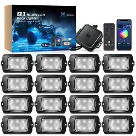 Mictuning Mic-08-221 16 Pods Rgbw Led Rock Lights Kit Underglow Underbody System Neon