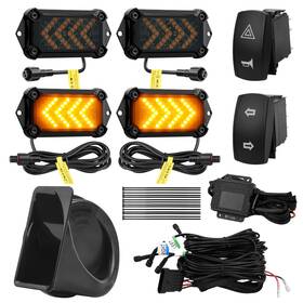 Mictuning Mic-09-1492 Led Turn Signal Street Legal Kit For Polaris Ranger Rzr 800s 900xp 1000 Golf Car