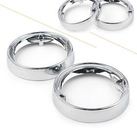 Moto Ht 420019744496 Deep Dish Turn Signal Bezels Chrome For Harley Road King Flhr Flh/t Fltr Us
