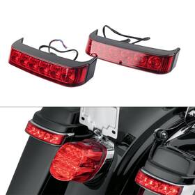 Moto Ht 421119208895 Led Side Box Taillight Turn Signal Light Red Len For Harley Gliding 2014-19 Us
