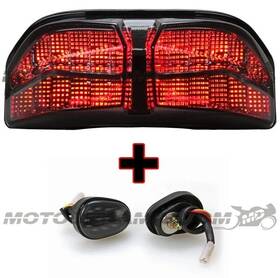 Motodynamic Y-fz1-s Fit 06-15 Yamaha Fz1 Sequential Led Tail Light Smoked Flush Mount Signal Combo