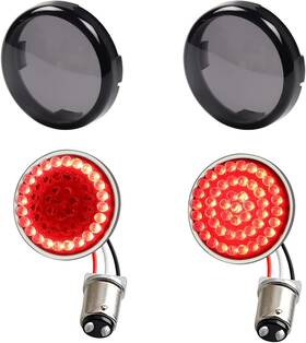 Motoparacc Fbaz000005r 1157 Rear Led Turn Signal Lights 2 Inch Bullet Red Brake Tail Used