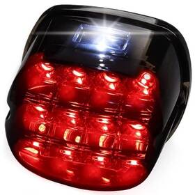 Motoparacc Fbaz000034 Smoked Led Tail Light Motorcycle Rear Layback Brake Harley Softail Fatboy