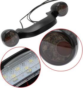 Motoparts2u2021 Tsl-4328-bksk Motorcycle Bullet Rear Brake Led Light Bar Turn Signal For Harley Davidson 10-22