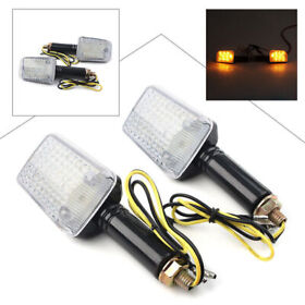 Motorcycle 8mm Bolts Amber Bulb Turn Signal Indicator Light Black Universal 12v