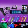 Motorcycle Atv Multi-color Rgb Led Strip Light Music Sensor 4pcs Kit Us Control