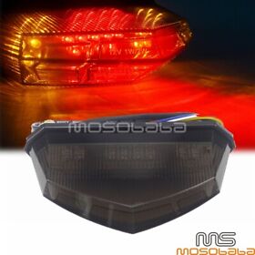 Motorcycle Atv Scooter Brake Stop Running Turn Signal Tail Light Universal Smoke