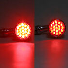 Motorcycle Chrome Red Bullet Amber Brake Blinker Turn Signal Lights For Harley