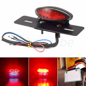 Motorcycle Led Tail Light Brake Running Stop Plastic Lens Indicator Integrated