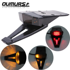Motorcycles Enduro Dirt Bike Rear Fender Led Brake Tail Light Universal New