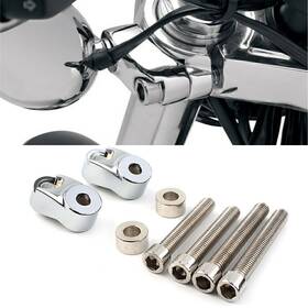 Motorshop 77us 423224784035 Short Front Turn Signal Mounts 39mm 49mm Forks Chrome For Harley Sportster Fxr