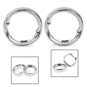 Motorshop 77us 532611470984 2pcs Turn Signal Bezels For Harley Electra Glides Road King 1986-2016 Chrome Us
