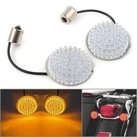 Motorshop168 212500208521 Yellow 1156 Turn Signal Light Inserts Blinker For Harley-davidson Hd Road King