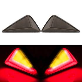 Motorshop168 550724777318 New Motorcycle Amber Flush Mount Led Turn Signal Drl Blinker Light Indicator Red