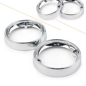 Motorshop168 550725572721 1 Pair Chrome Deep Dish Turn Signal Bezels For Harley Road King Flhr Flh/t Fltr