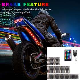 Mpta Ja371878301s New Waterproof 16pcs Rgb Bluetooth Motorcycle Led Light Accent Glow With Control