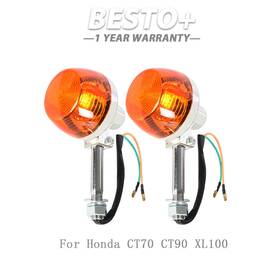 Munirater Btp1943p For Honda Ct70 Ct90 Xl100 Cb350 Cm400 Cb450 Cb750 2 12v 8mm Turn Signal Light