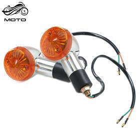 Munirater Msp285879 2x Motorcycle Turn Signal Blinker Indicator For Honda Suzuki Yamaha Chrome