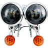Mv190 Rivco Chrome Black Led Auxiliary Lights And Turn Signals