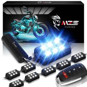 Mzs 8542098952 8pcs Motorcycle Led Light Kit Multi-color Neon Rgb Strips Led