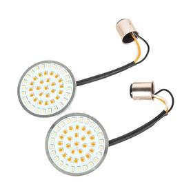 Mzyparts Led1157-wy #sp14 1157 2ftft Front Led Turn Signals Blinker Light Lamp For Harley Davidson Sportster