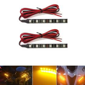 Nbwdy Sz-001 Universal 2pc 4in Motorcycle Led Turn Signal Light Amber Strip Bar