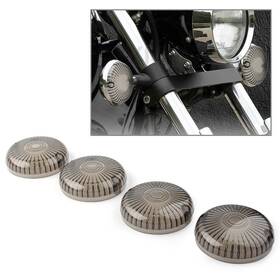 Newyoutube 424124244483 Turn Signal Lens Cover For Yamaha Road Star /v 1100 /vmax 1200 1700 Smoke