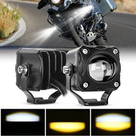 Nilight 15057 Motorcycle Driving Lights 1.7 Inch 2pcs 1.7inch White/amber