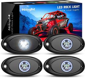 Nilight Rl01c Led Rock Light 4pcs Underglow Wheel Well Pods White