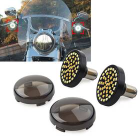 Nomura 210000920271 Smoke Lens Covers 1157 48-smd Led Front Lights Bulbs For Harley Street Glide