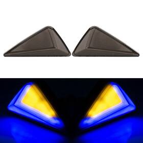 Nomura 211311561221 Motorcycle Amber Flush Mount Led Turn Signal Drl Blinker Light Indicator Blue