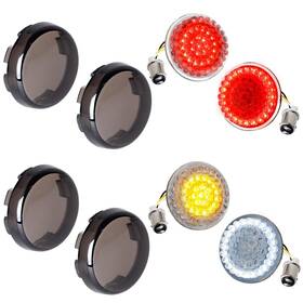 Nthreeauto Fban3mp24529 1157 Led Turn Signals Front Rear Lights 2inch Bullet Smoked Lens C